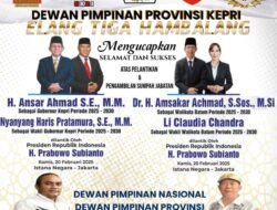 Ketua DPP Kepri Rudy Widjaja Elang Tiga Hambalang Mengucapkan Selamat Atas Pelantikan GUB, WAGUB KEPRI dan WAKO, WAWAKO Periode 2025-2030